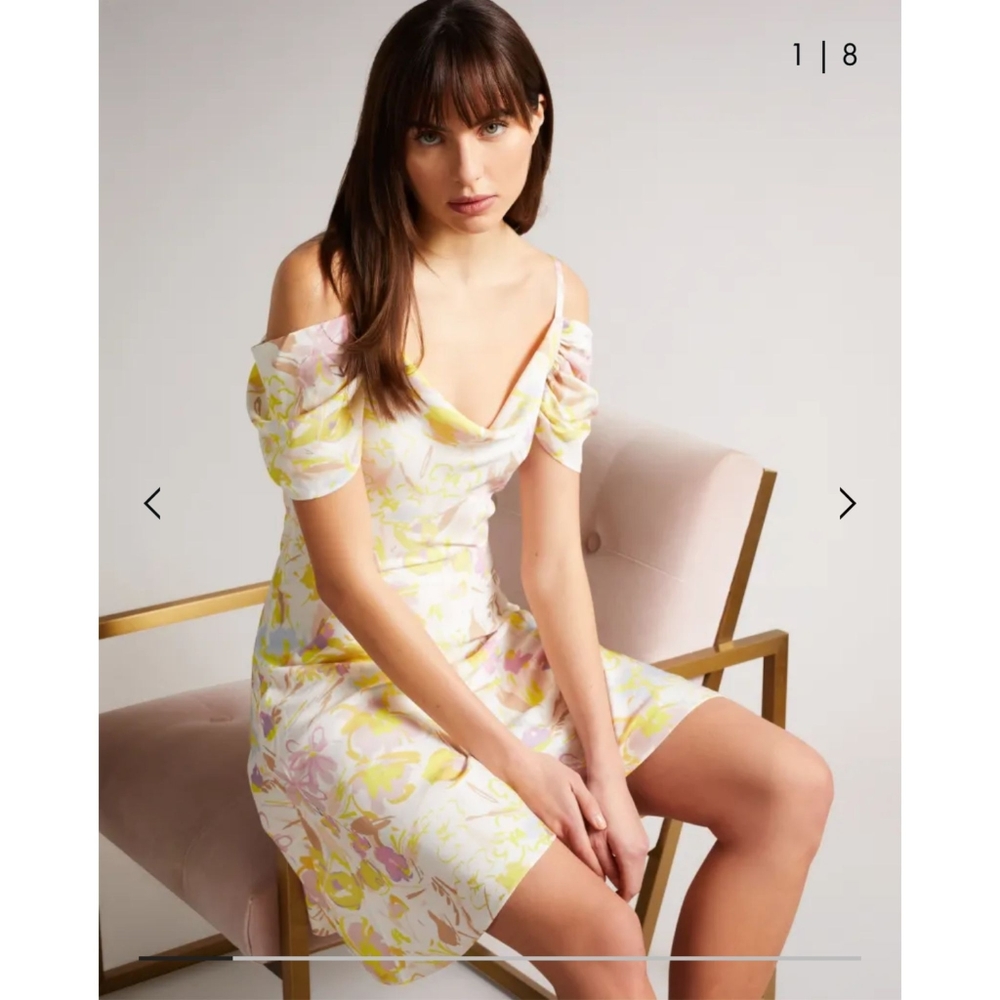 New Ted baker Camily satin mini dress size 4